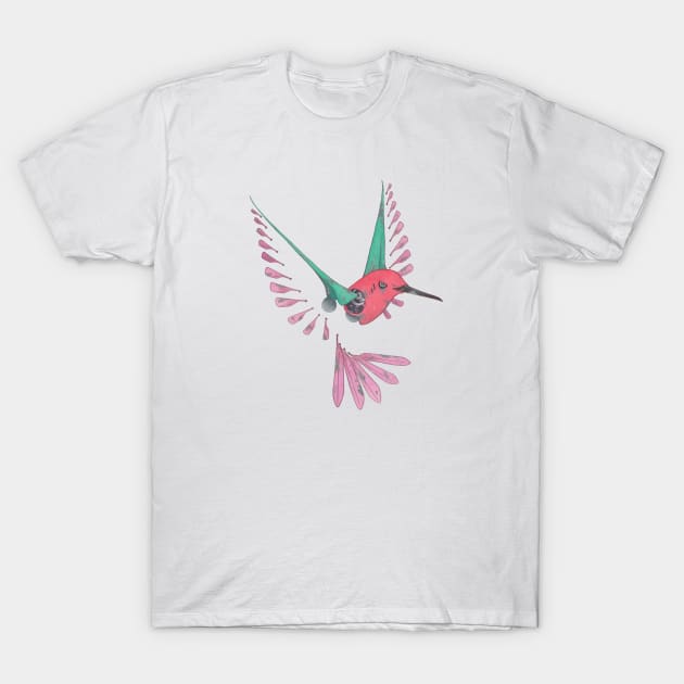 Hummingbird Robot T-Shirt by cshillustration